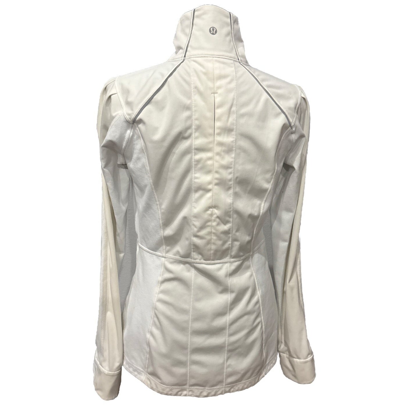 Lululemon white zip up jacket Size 6