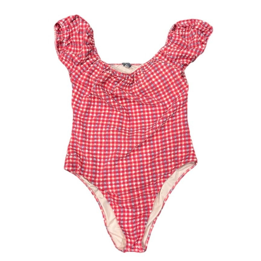 Aerie Off The Shoulder Plaid Bathing Suit XL