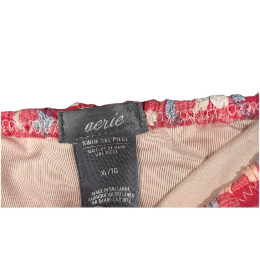 Aerie Off The Shoulder Plaid Bathing Suit XL