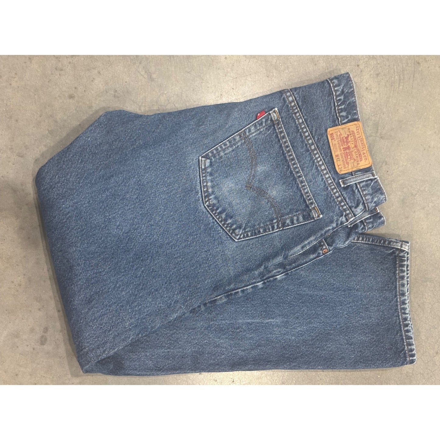 Levis 505 Regular Fit Blue Denim Jeans W42 L34