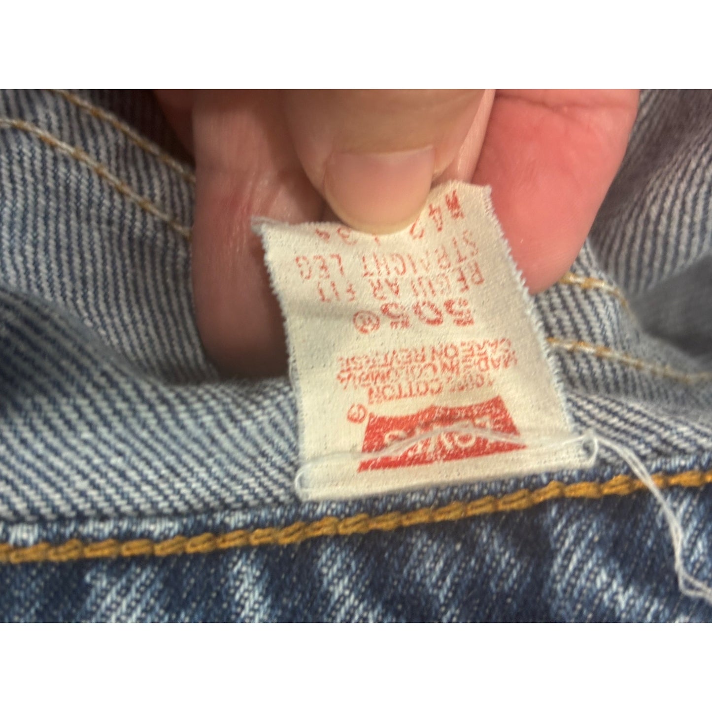 Levis 505 Regular Fit Blue Denim Jeans W42 L34