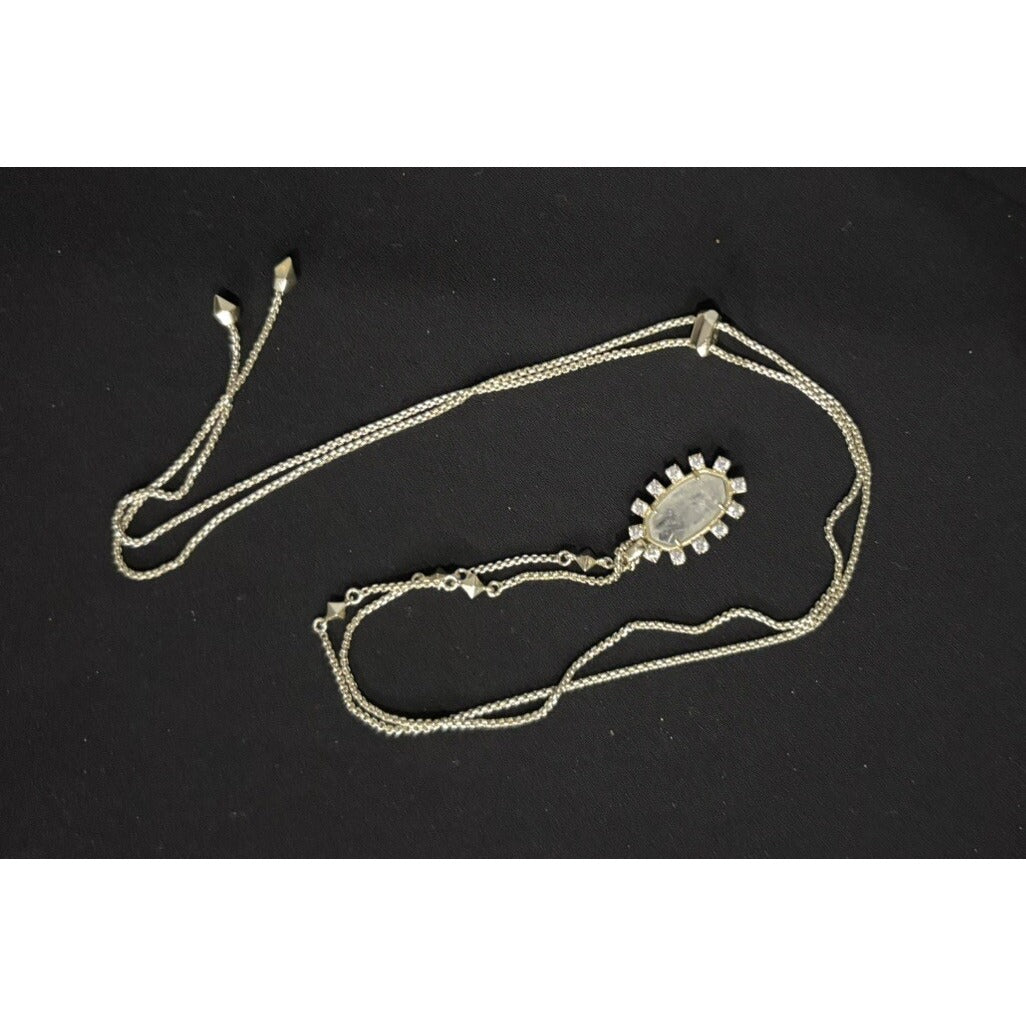 Kendra Scott Piper Pendent In Gold With Clear Stone