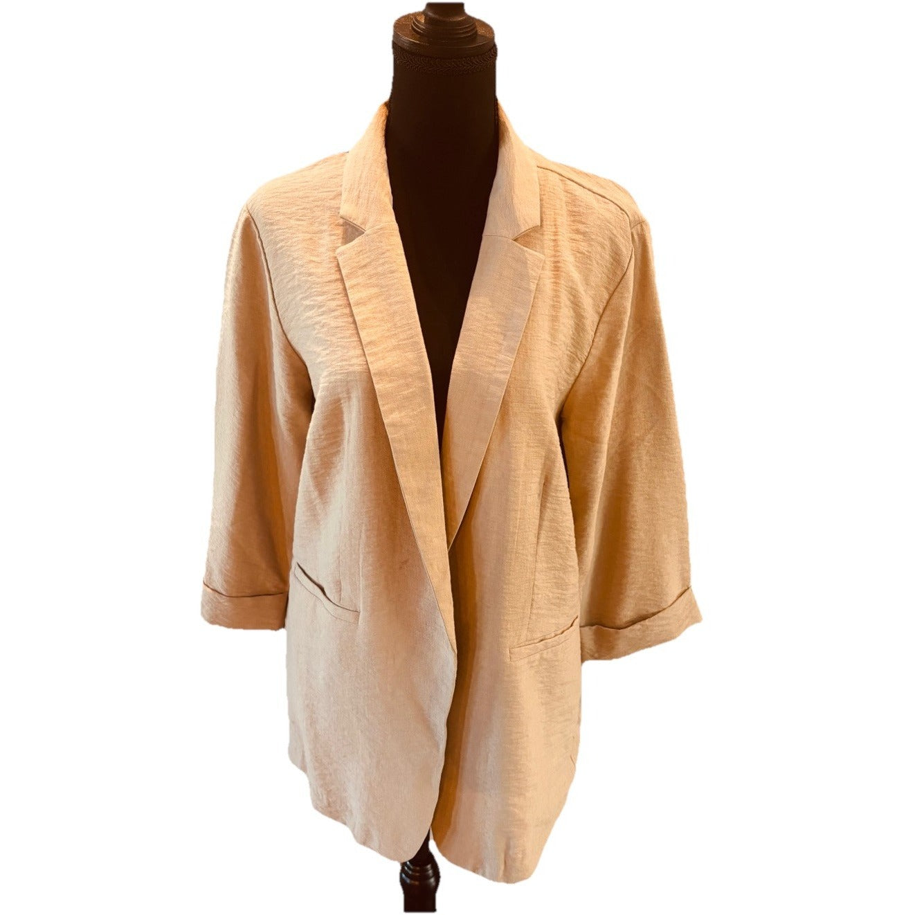 Maurice’s Open Front Blazer Tan Size Large
