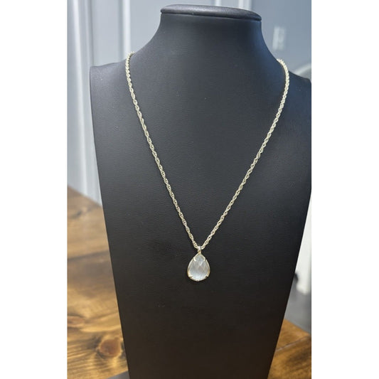 Kendra Scott Kiri Necklace In Gold Gray Slate Stone