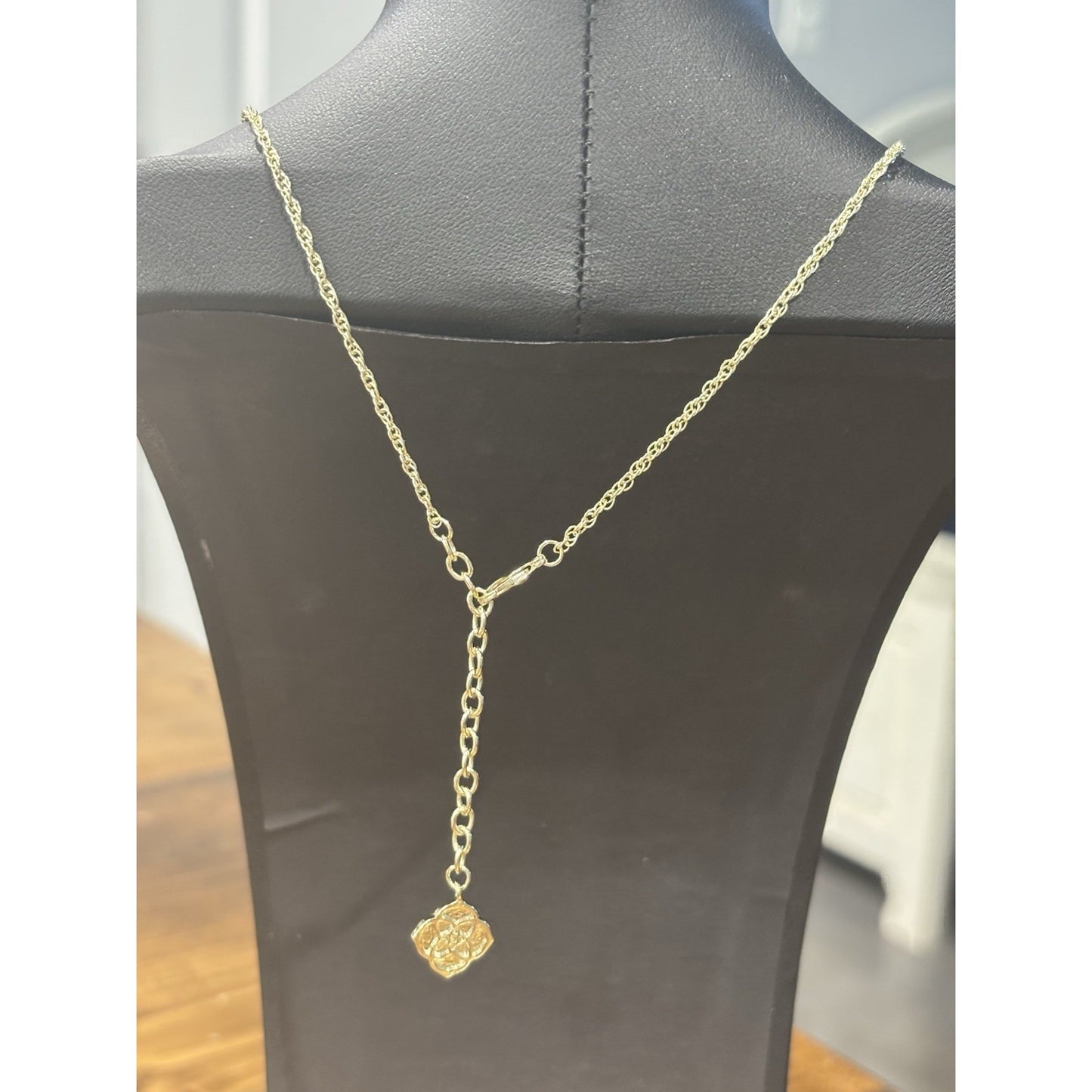 Kendra Scott Kiri Necklace In Gold Gray Slate Stone