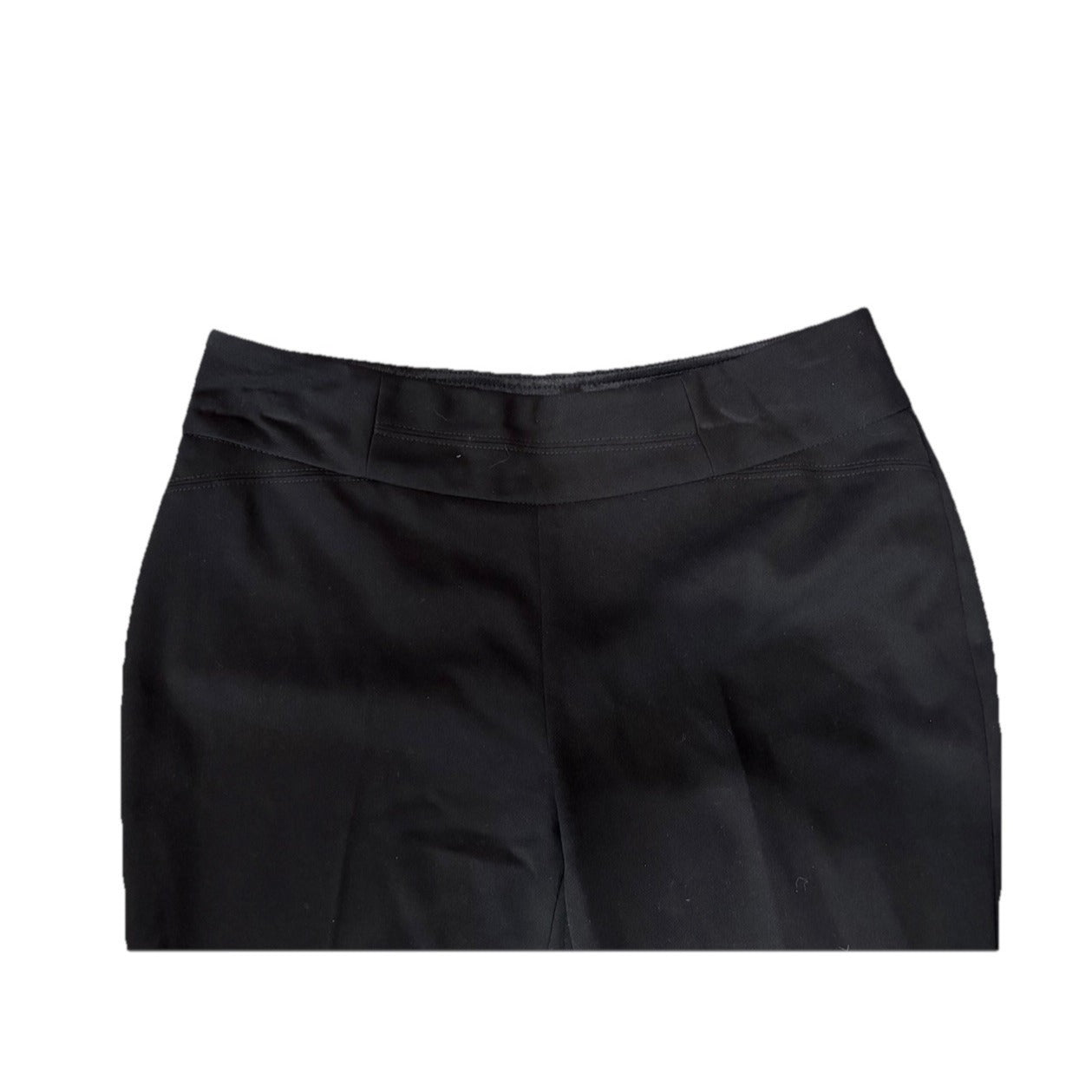 Investments Petite 8P Black Ankle Pants Elastic Waist Pull On Stretch Career