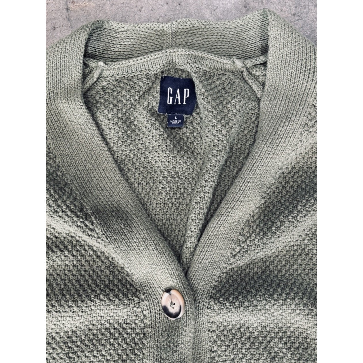 GAP Hunter Green Cardigan Size Large
