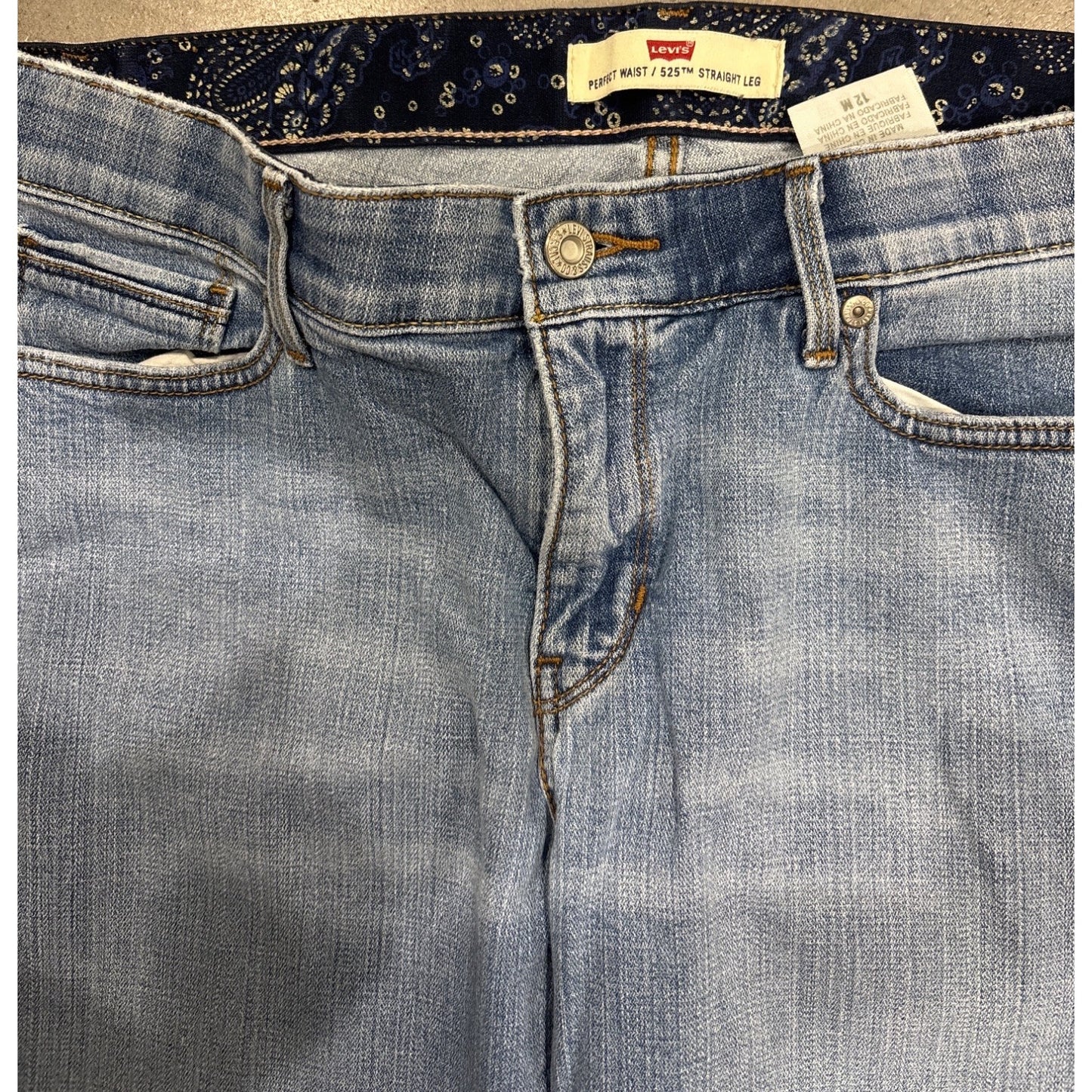 Levis 525 Perfect Waist Straight Leg Jeans Size 12