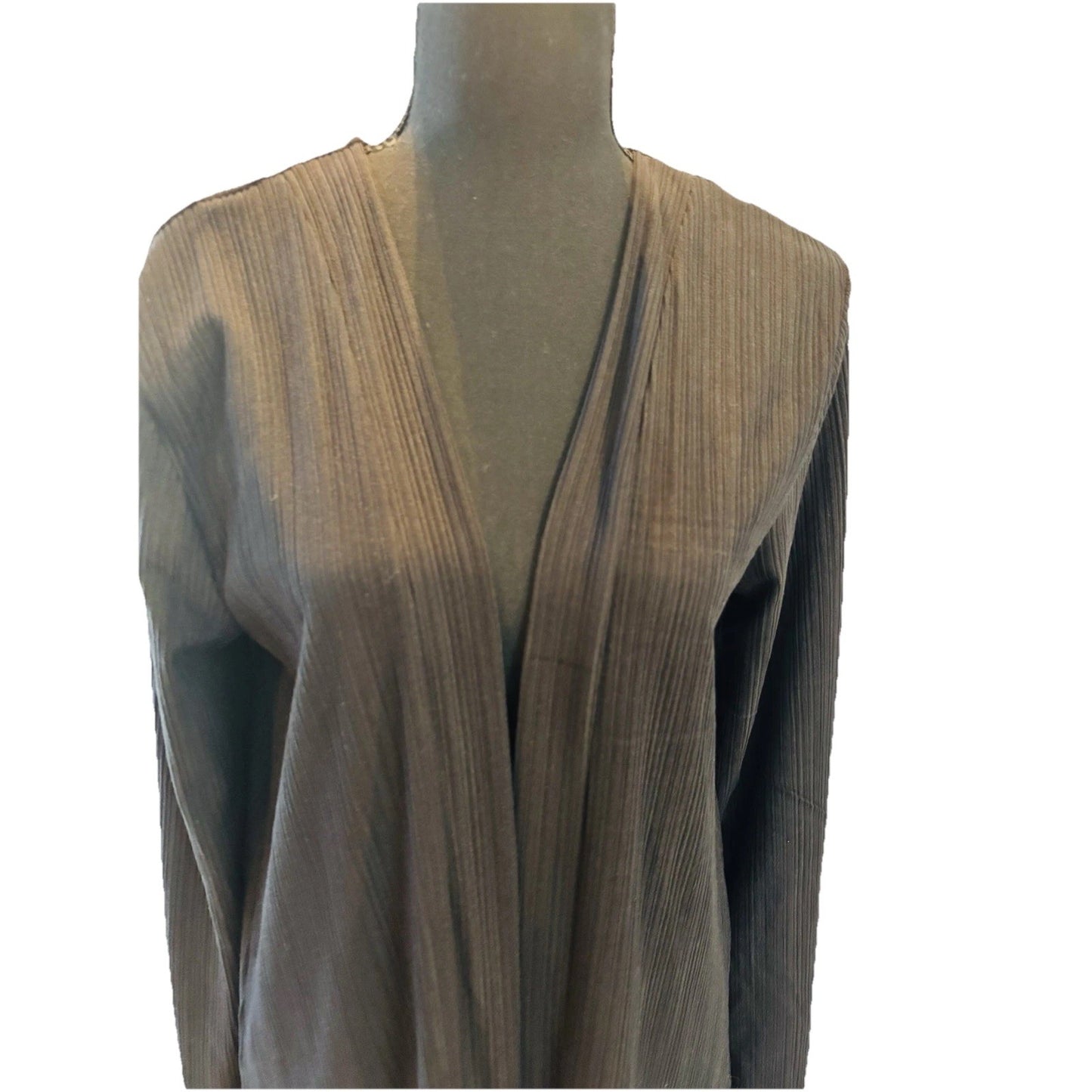 Maurices Womens Medium M Black Long Sleeve Duster Cardigan Open Lightweight...