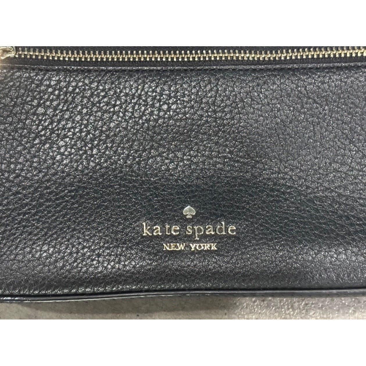 Kate Spade Leila Convertible Wristlet Wallet Purse Pebble Leather Black Clutch