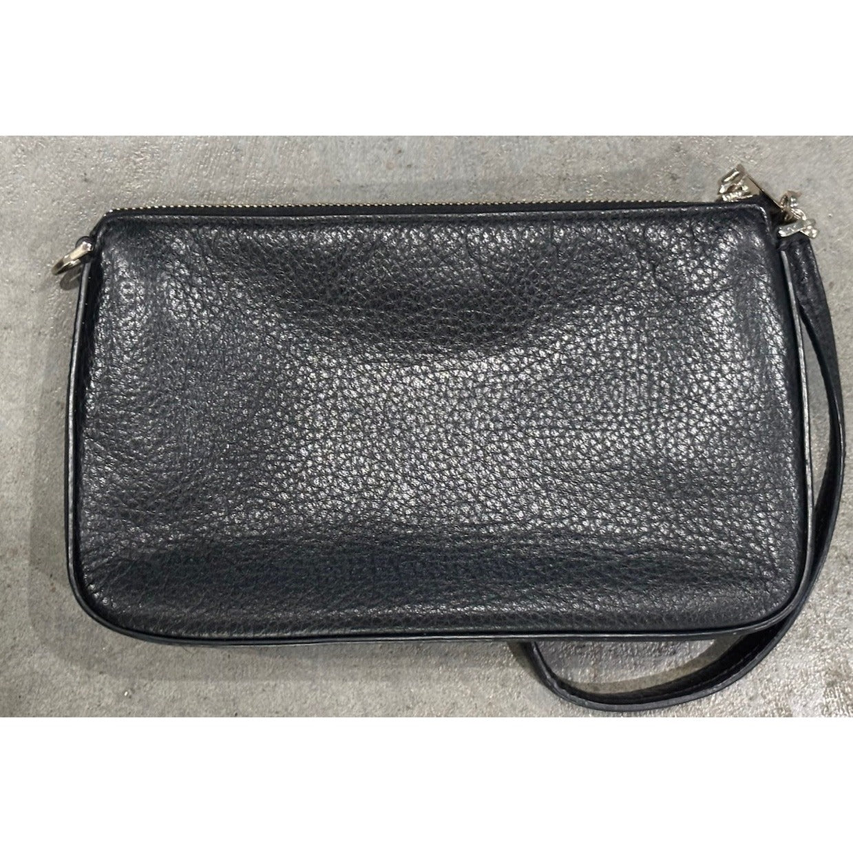 Kate Spade Leila Convertible Wristlet Wallet Purse Pebble Leather Black Clutch