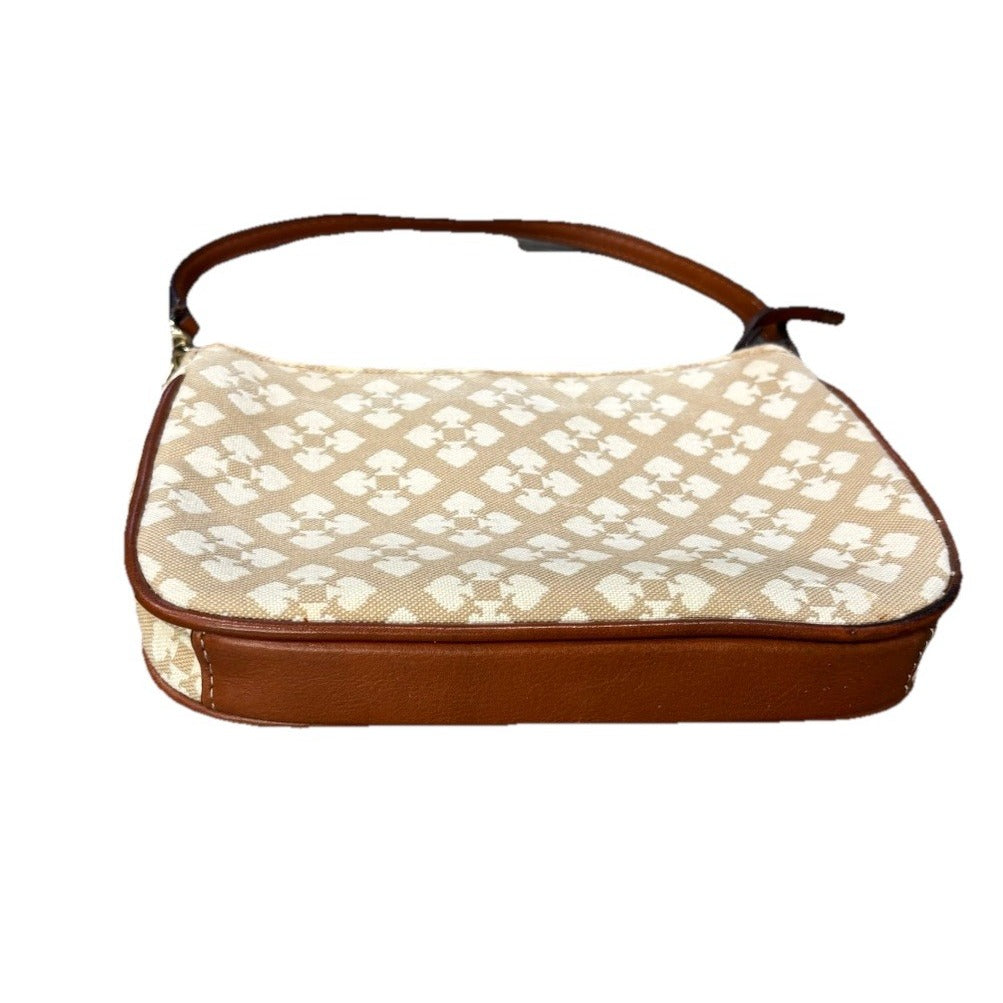 Kate Spade Classic Monogram Linet Wristlet Stucco Clutch Purse