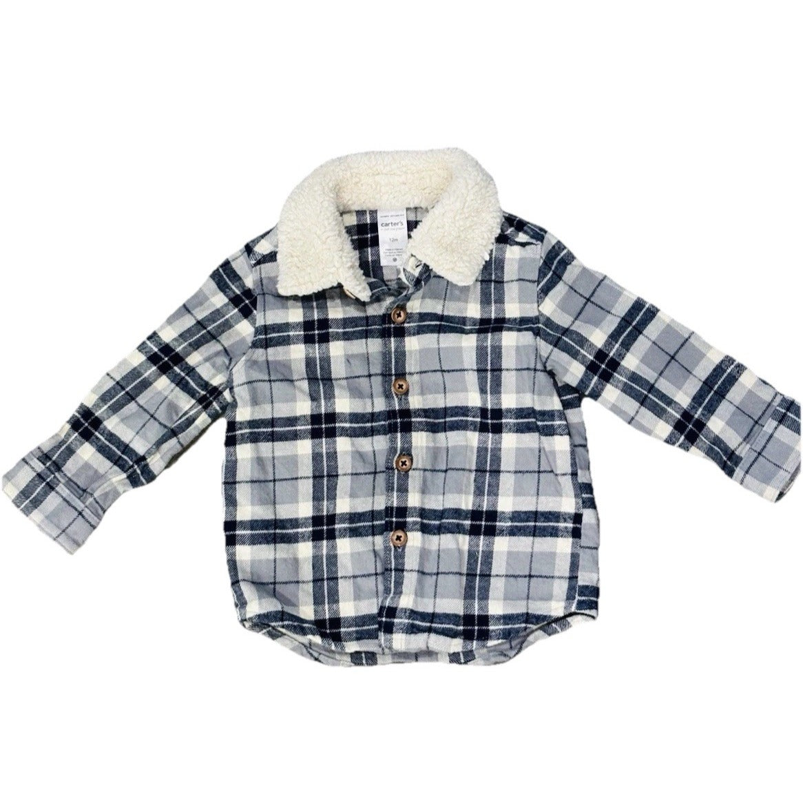 Lot Of 2 Baby Boy Flannel shirts Outdoor Kids And Carters Size 12M