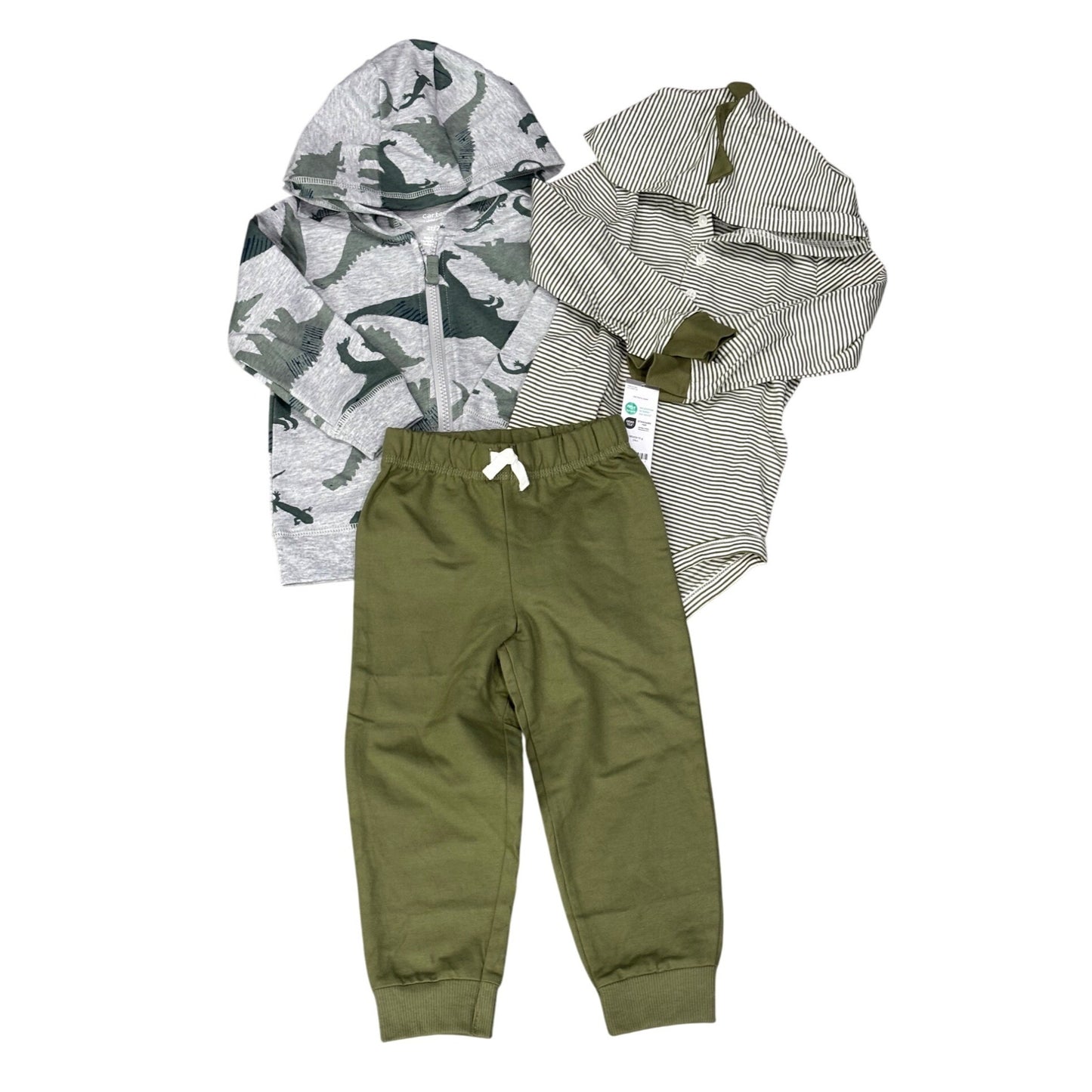Carters Baby Dino Hoodie & Pants Set 2-Pack Bodysuits Cotton