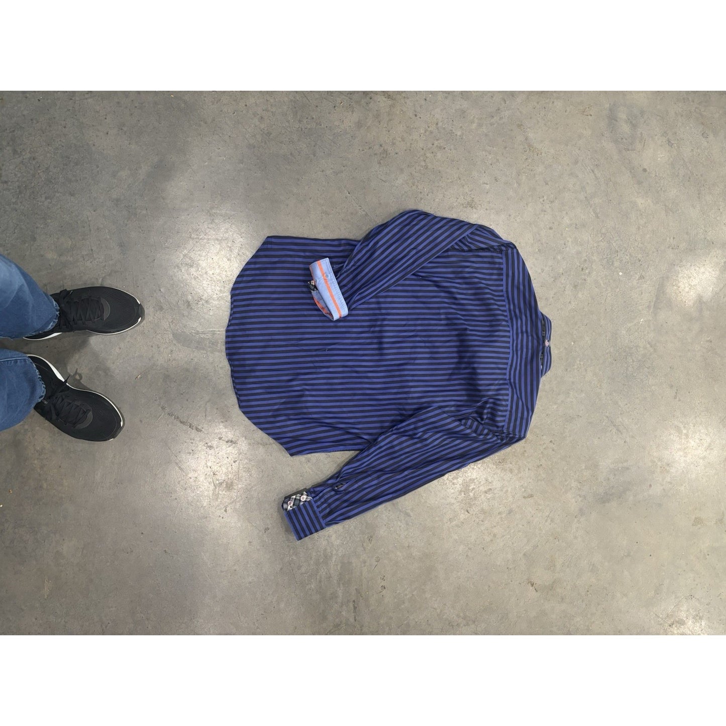 Robert Graham Blue Striped Shirt Long Sleeve Size Medium