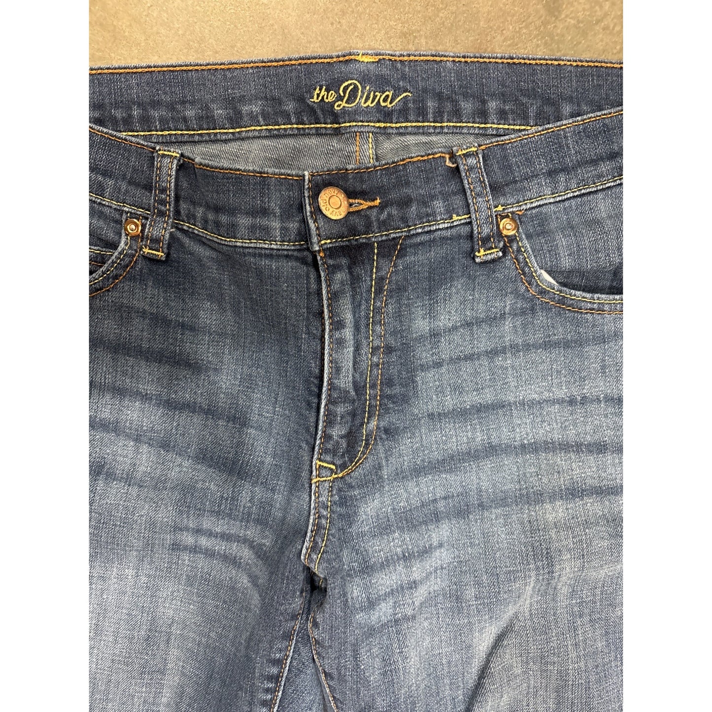 The Diva Womens Bootcut Jeans Size 12 Blue Denim