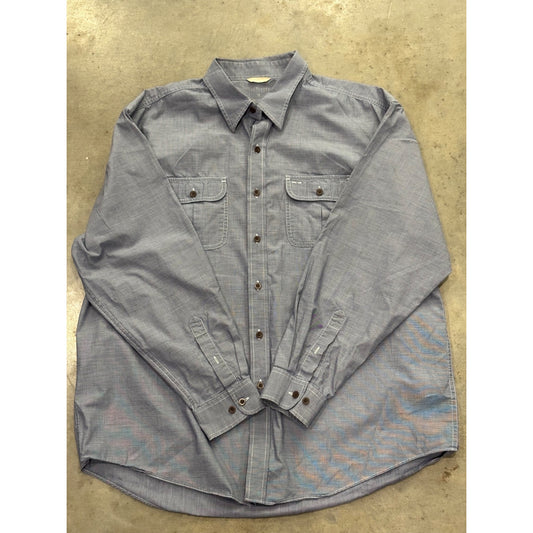 Van Huesen Mens Long Sleeve Button-Up Shirt With Pockets XL