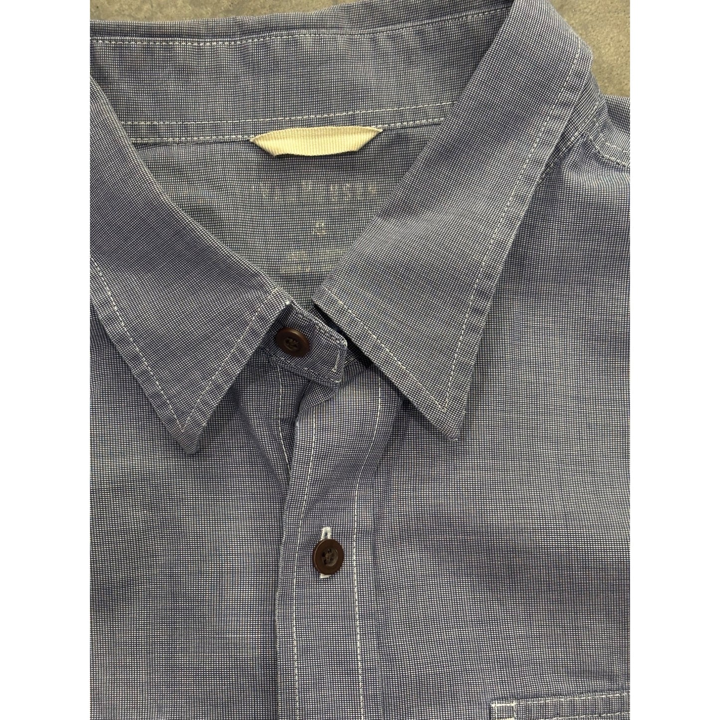 Van Huesen Mens Long Sleeve Button-Up Shirt With Pockets XL