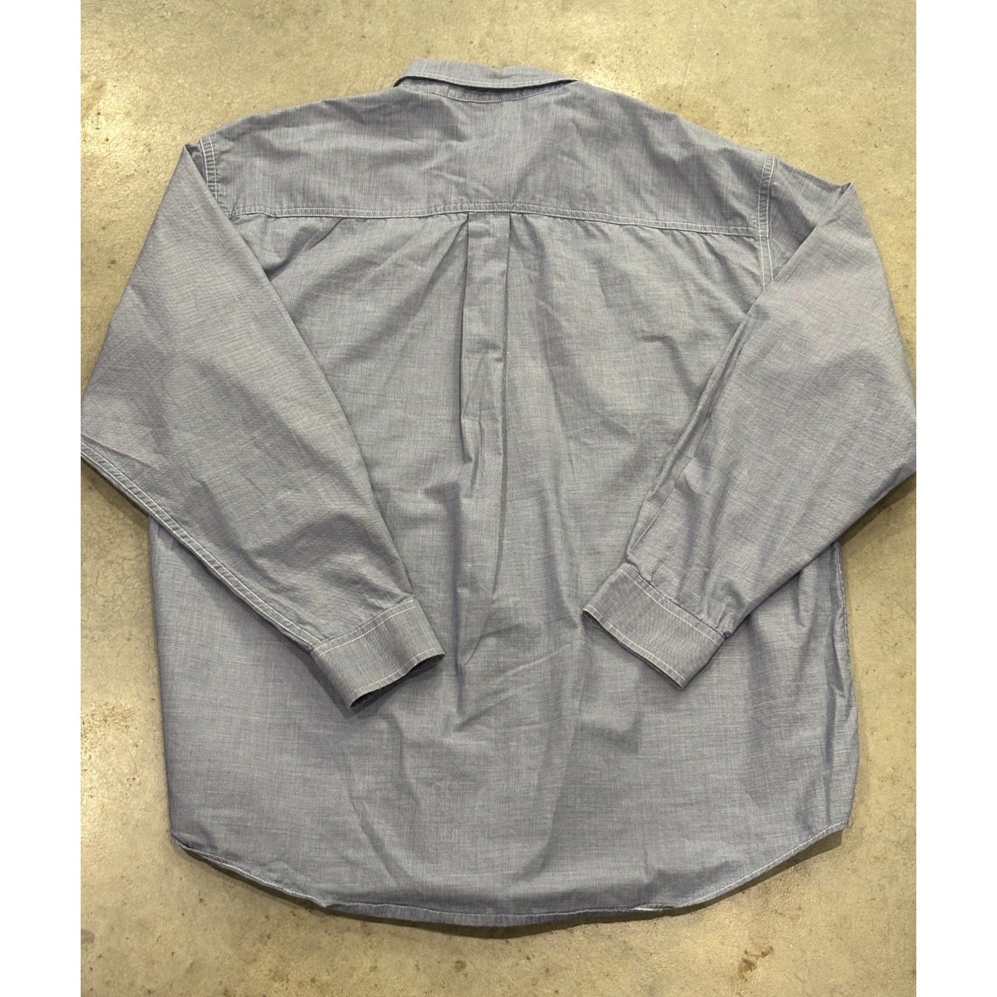 Van Huesen Mens Long Sleeve Button-Up Shirt With Pockets XL