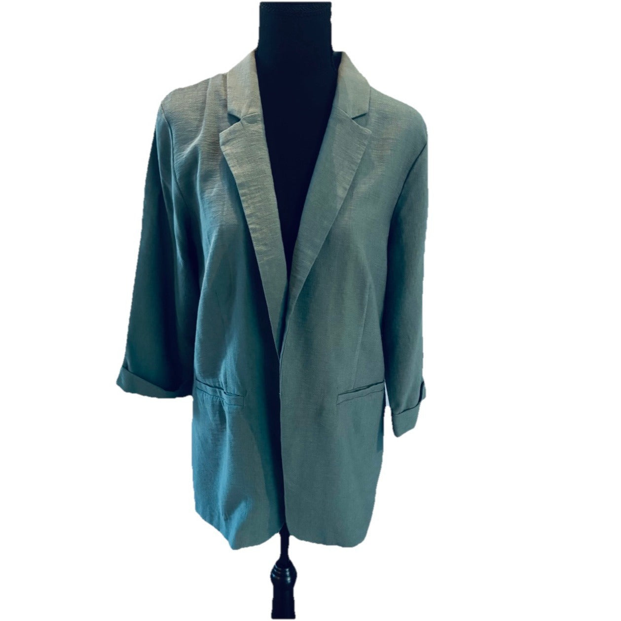 Maurice’s Open Front Blazer Sage Green Size Large