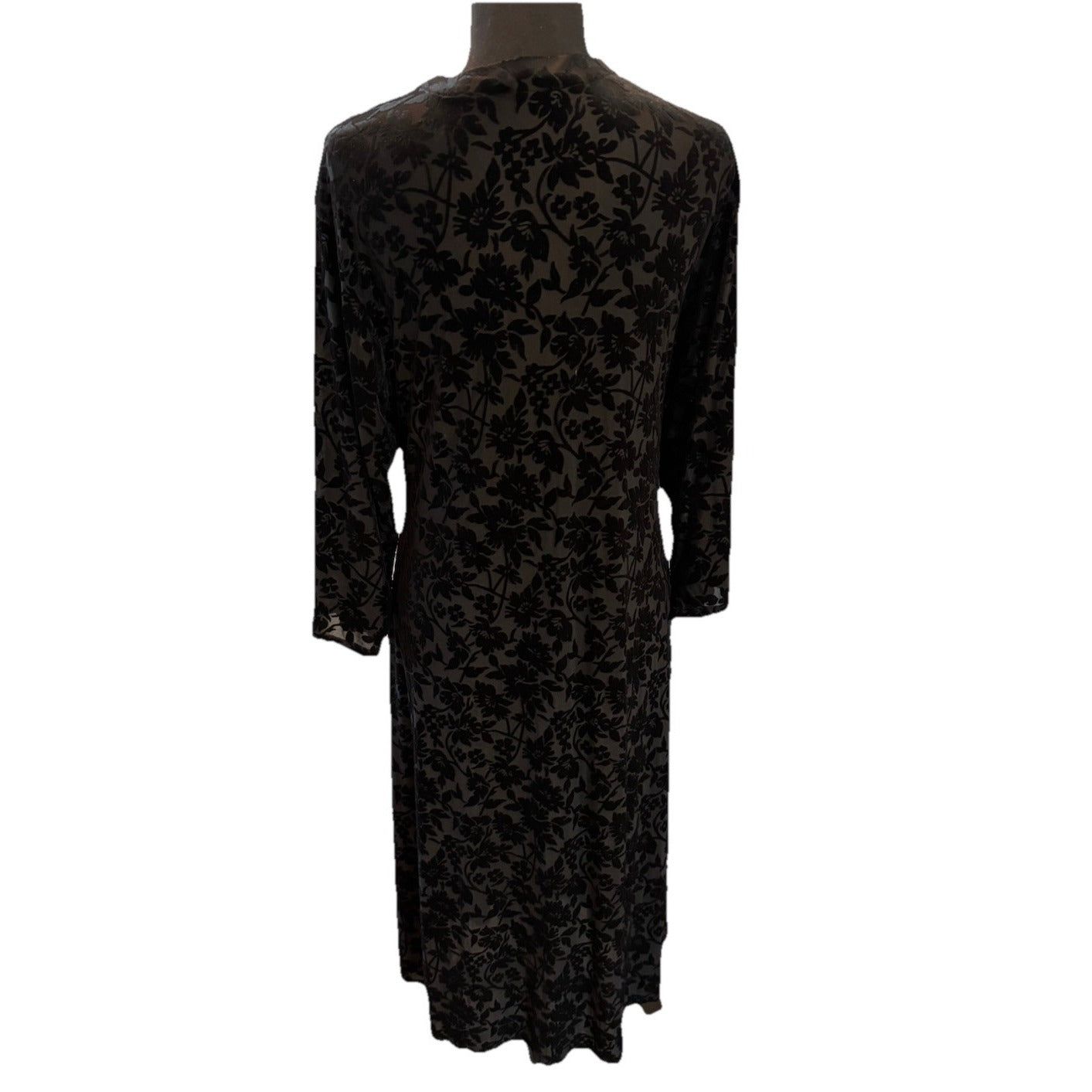 Express Black Velvet Floral Kimono Size XS Oversized