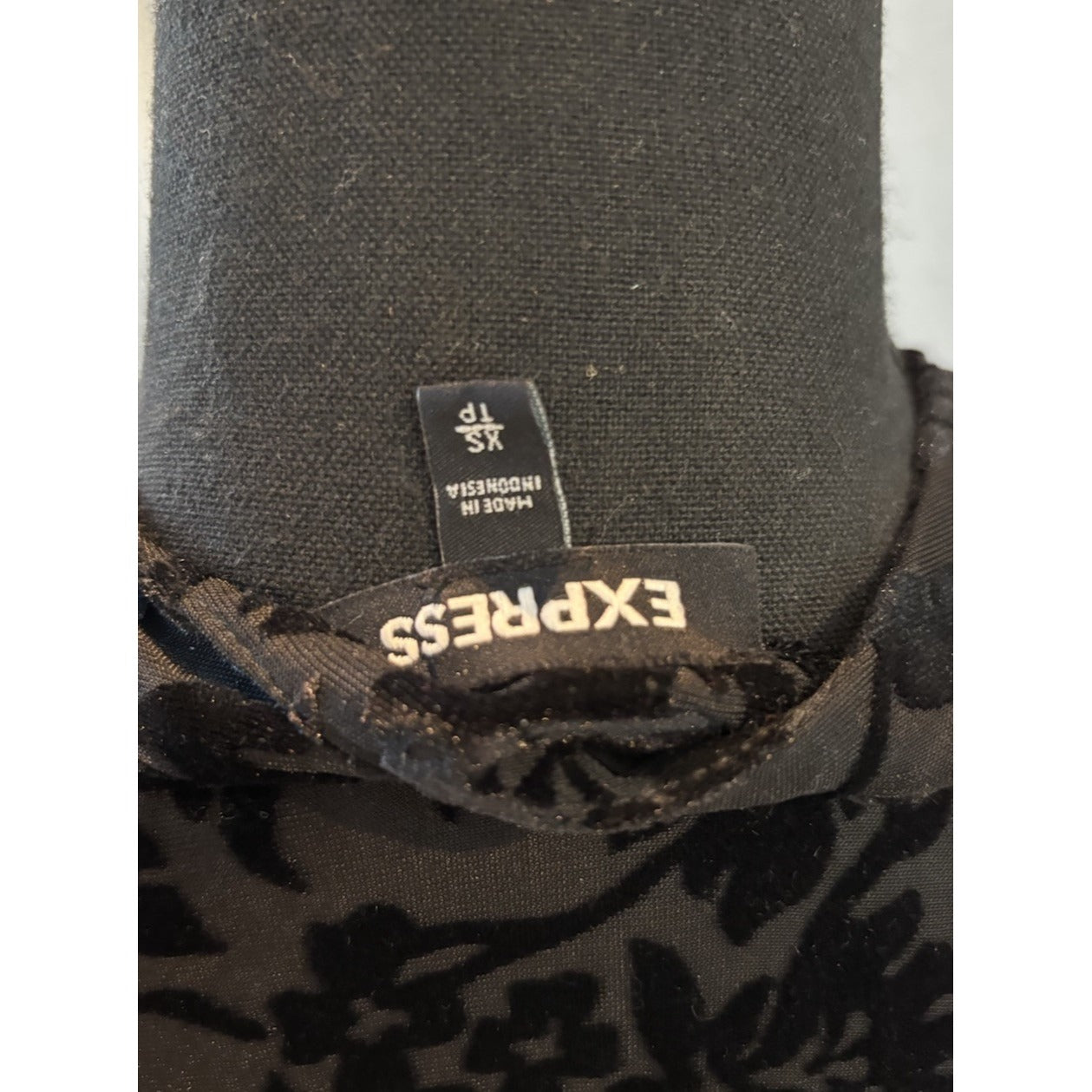 Express Black Velvet Floral Kimono Size XS Oversized