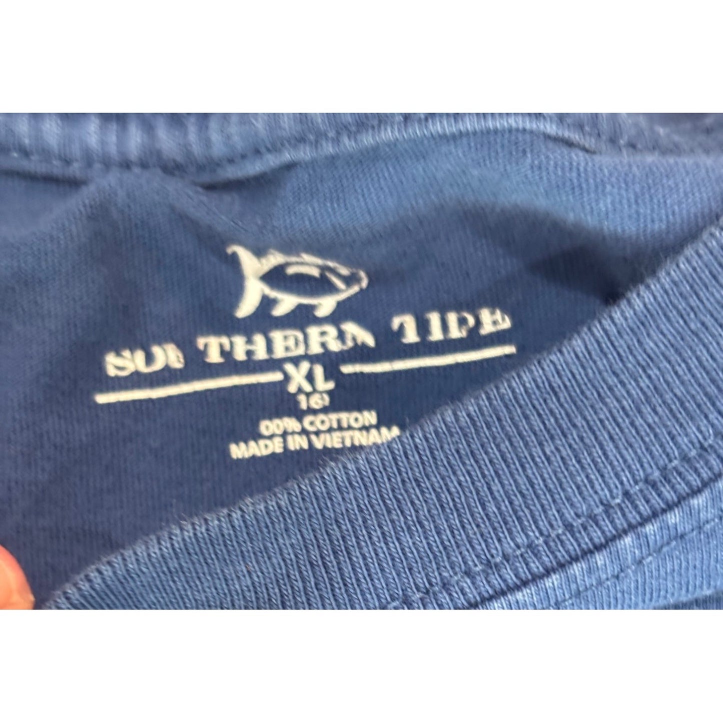 Southern Tide boys Blue Long Sleeve T-Shirt XL 100% Cotton