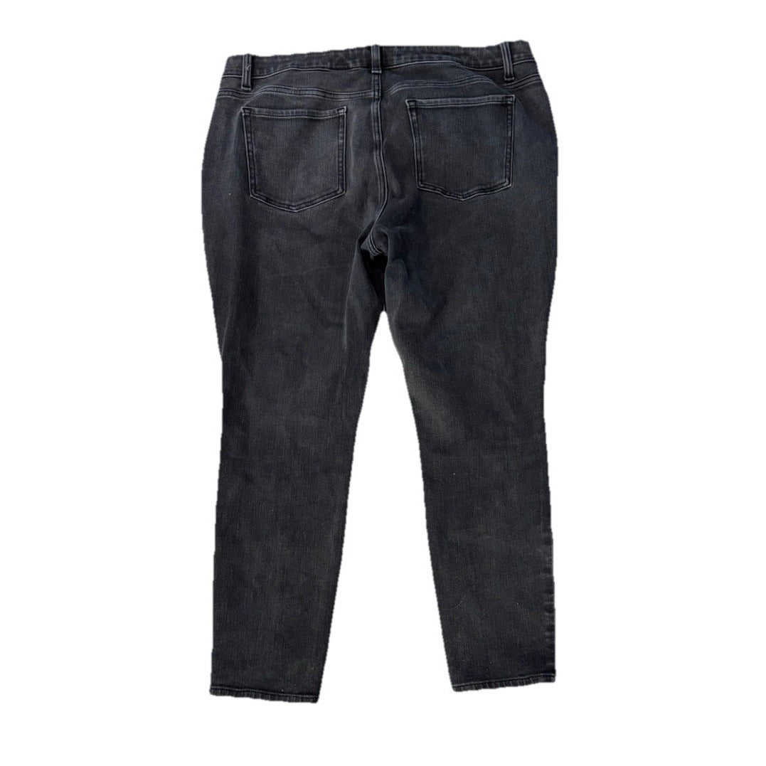 Time And Tru Women's High Rise Skinny Jeans Black 18 Petite Denim 5-Pocket