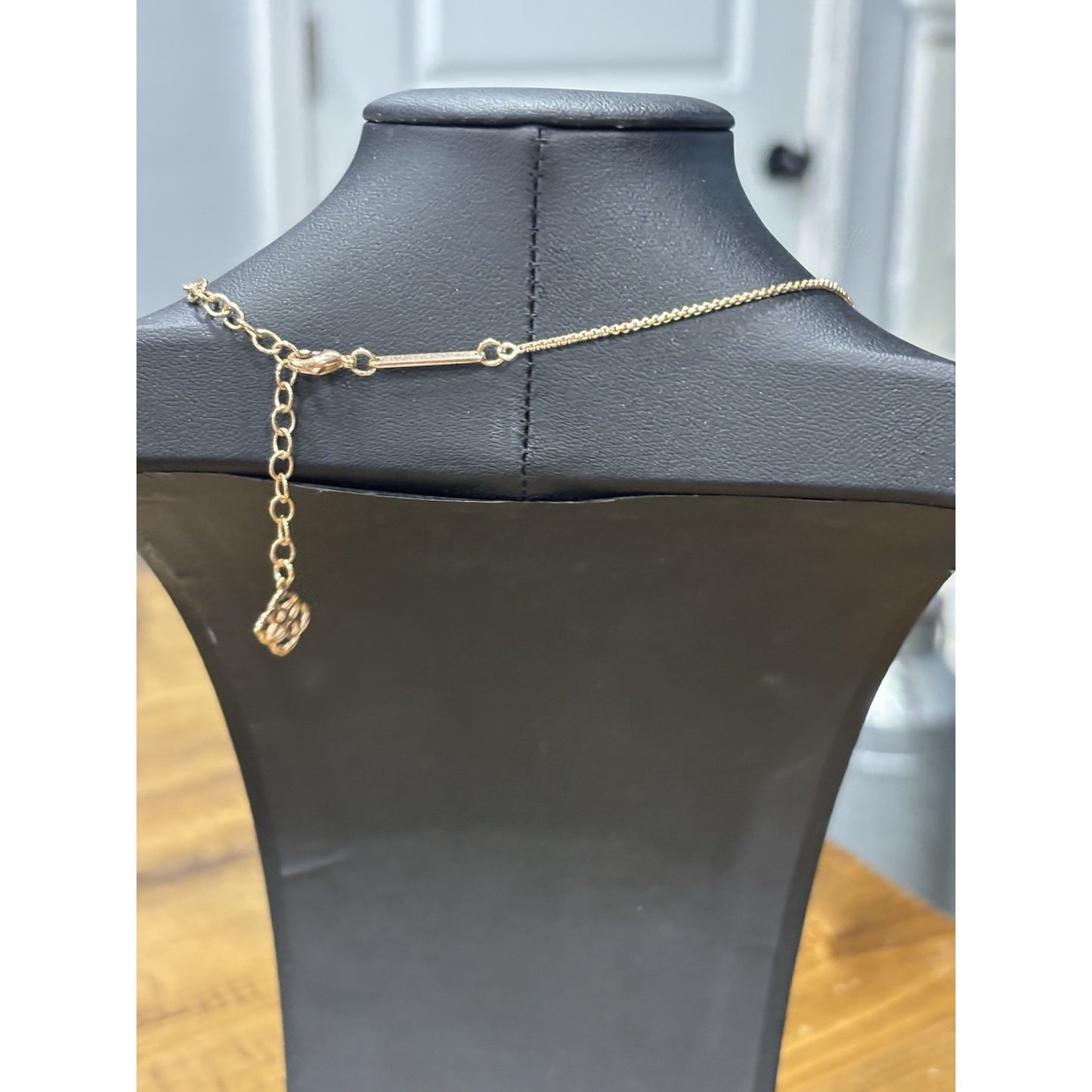 Kendra Scott Leonor Rose Gold Adjustable Bar Necklace In Champagne Drusy