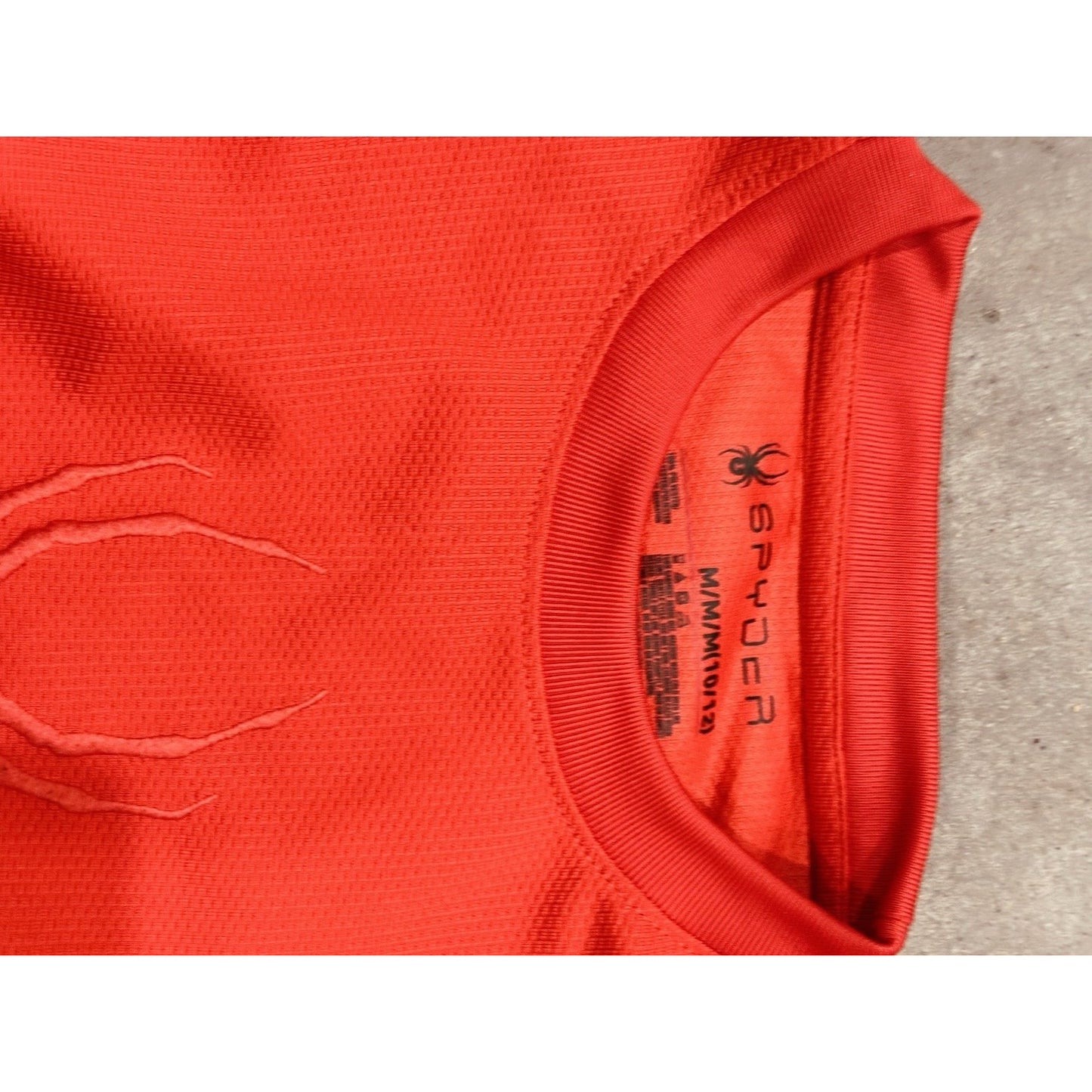 Spyder Youth Size M Red Long Sleeve Athletic T-Shirt Crew Neck