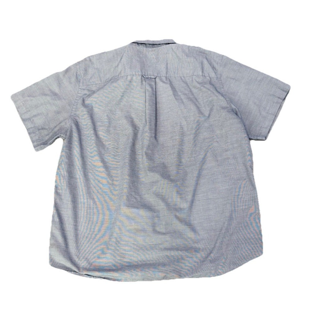 Saddlebred Men's Short Sleeve Button Down Shirt Blue XXL Summer Spring