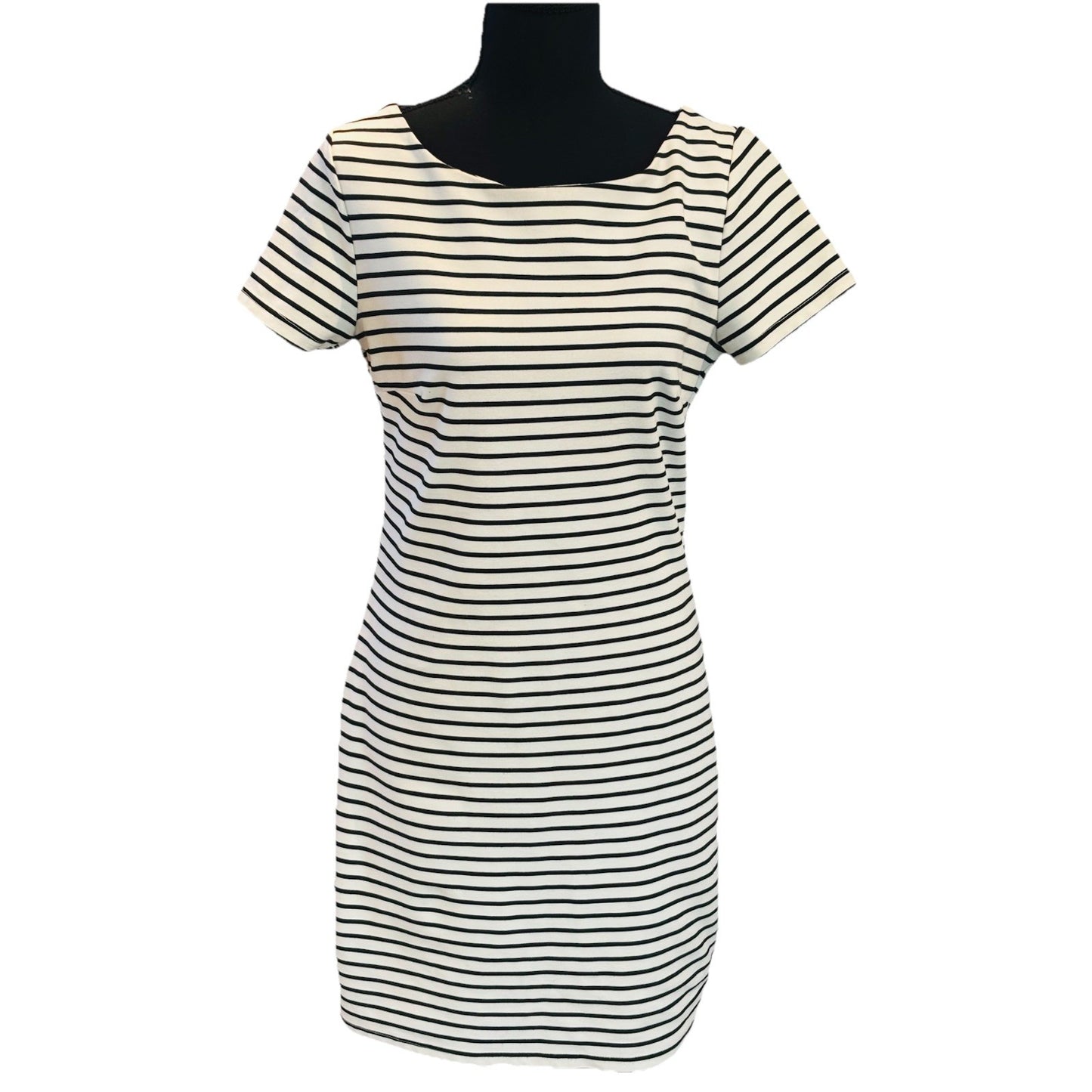Sugarlips Womens Bodycon Dress Size M Black and White Striped Jersey