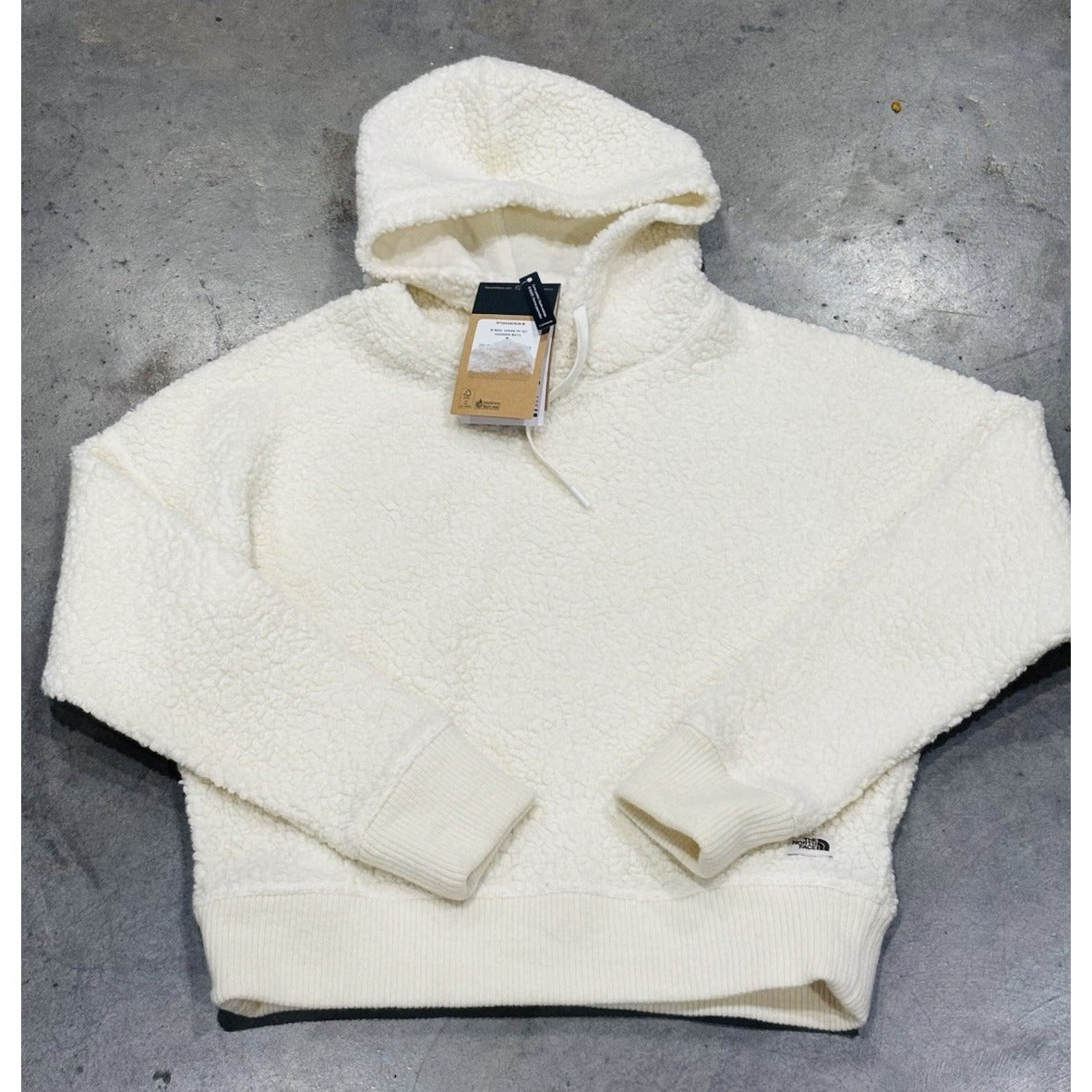 NWT The North Face Women's Wool Harrison Pullover Hoodie Gardenia White Size Med