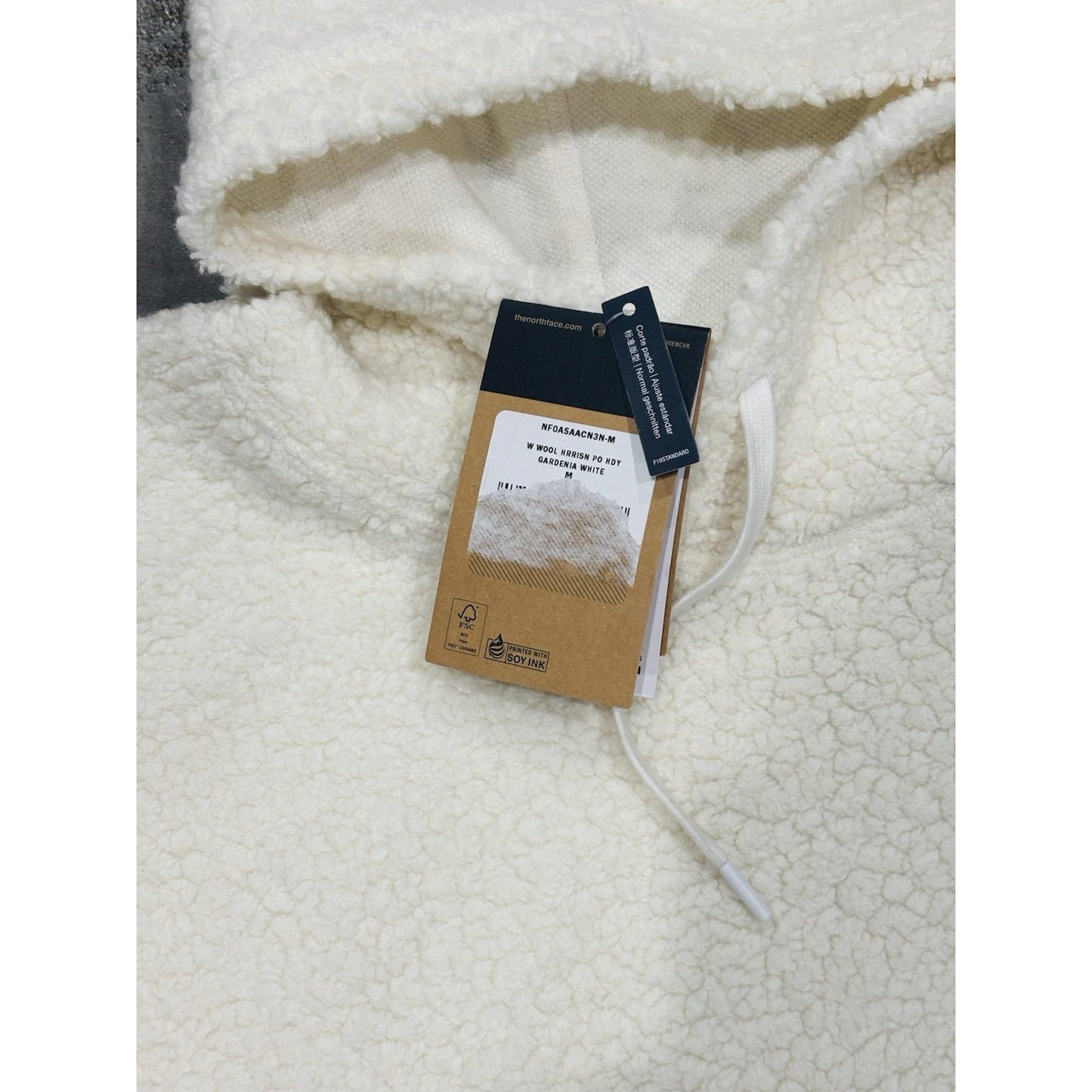 NWT The North Face Women's Wool Harrison Pullover Hoodie Gardenia White Size Med