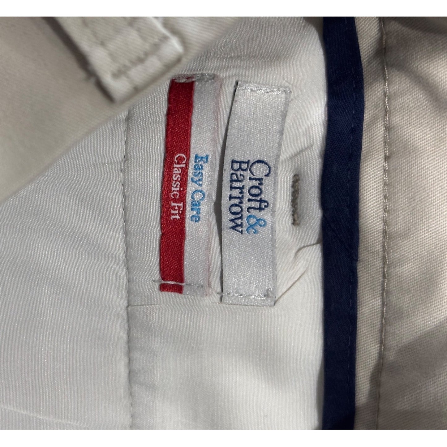 Croft & Barrow Mens Classic Fit Khaki Pants 40x32 Easy Care