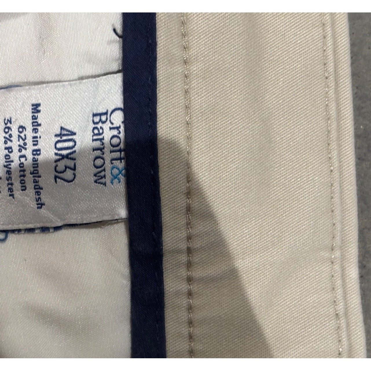 Croft & Barrow Mens Classic Fit Khaki Pants 40x32 Easy Care