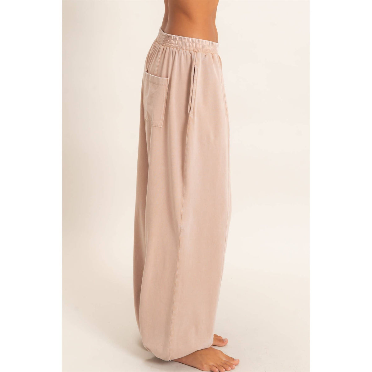 Double Zero Mineral Wash Elastic Waist Jogger Pants