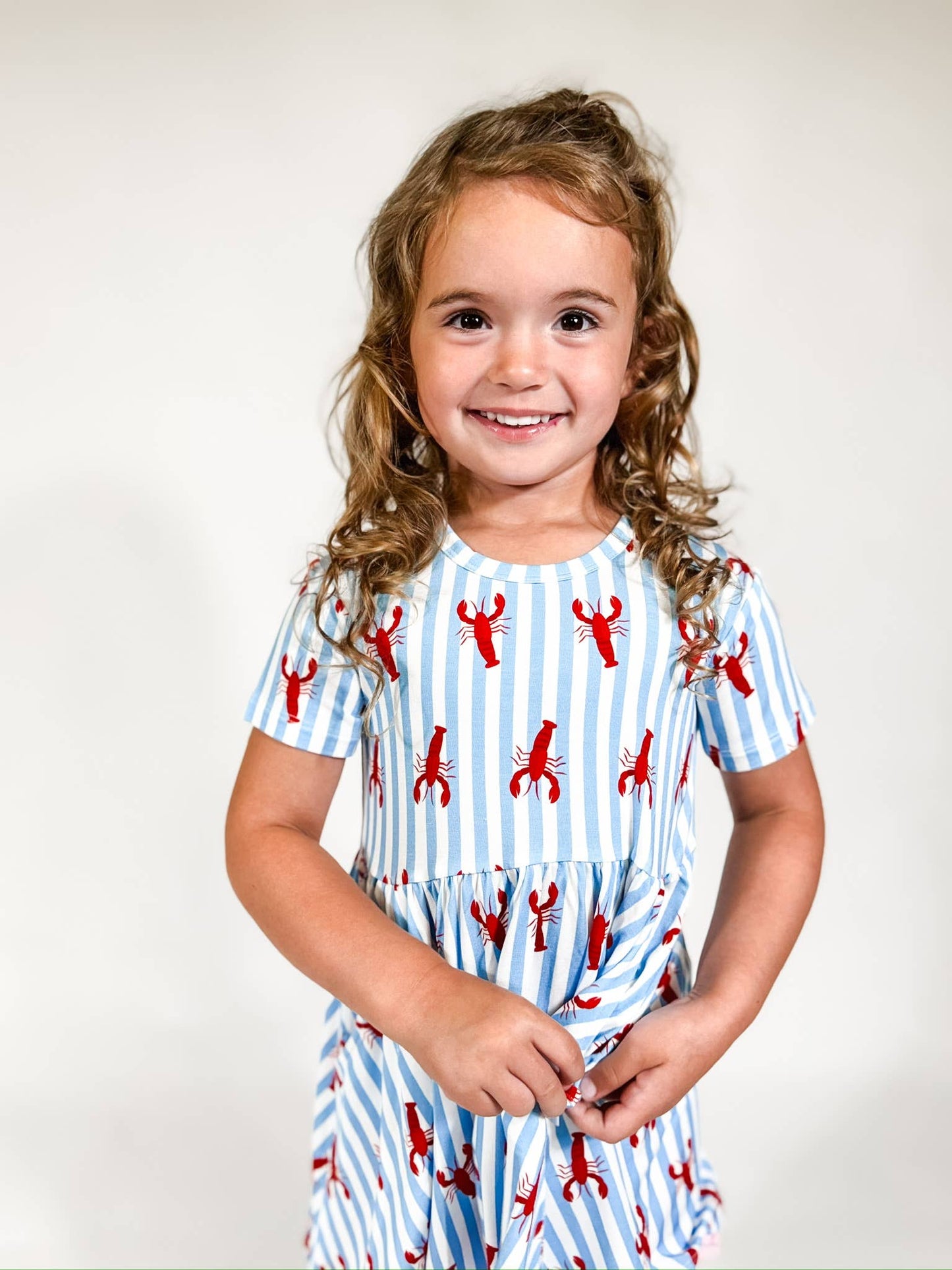 Goosies Little Pinchers Crawfish/Lobsters - SS Dress Bamboo