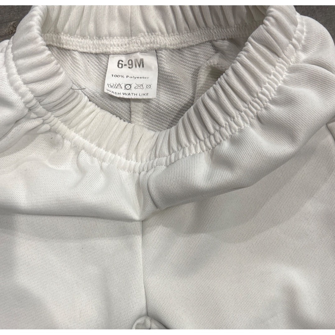 Toddler Hoodie & Jogger Set 6-9M White "Cutest Pumpkin" 100% Polyester