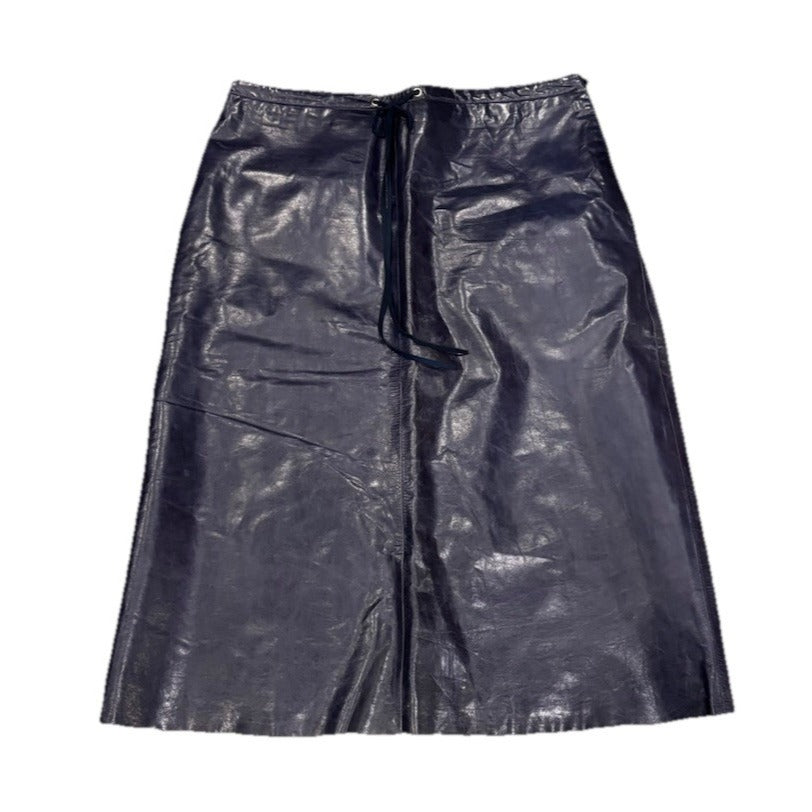 Banana Republic Navy Leather Pencil Skirt Size 4