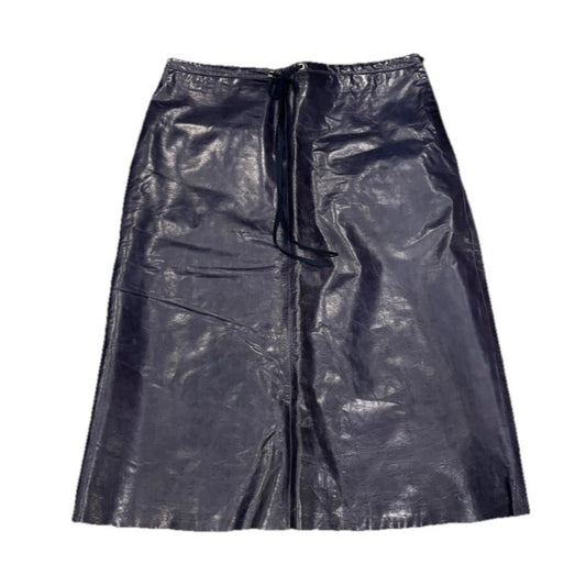 Banana Republic Navy Leather Pencil Skirt Size 4