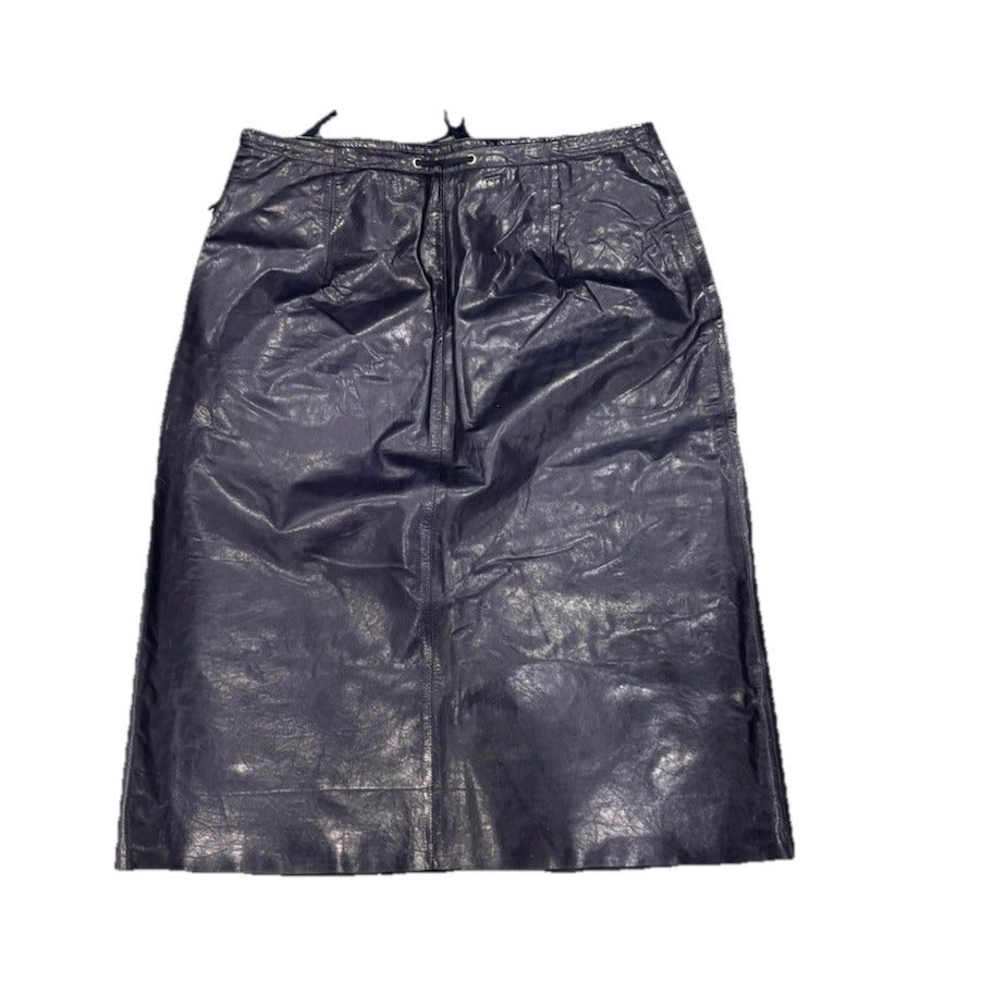 Banana Republic Navy Leather Pencil Skirt Size 4