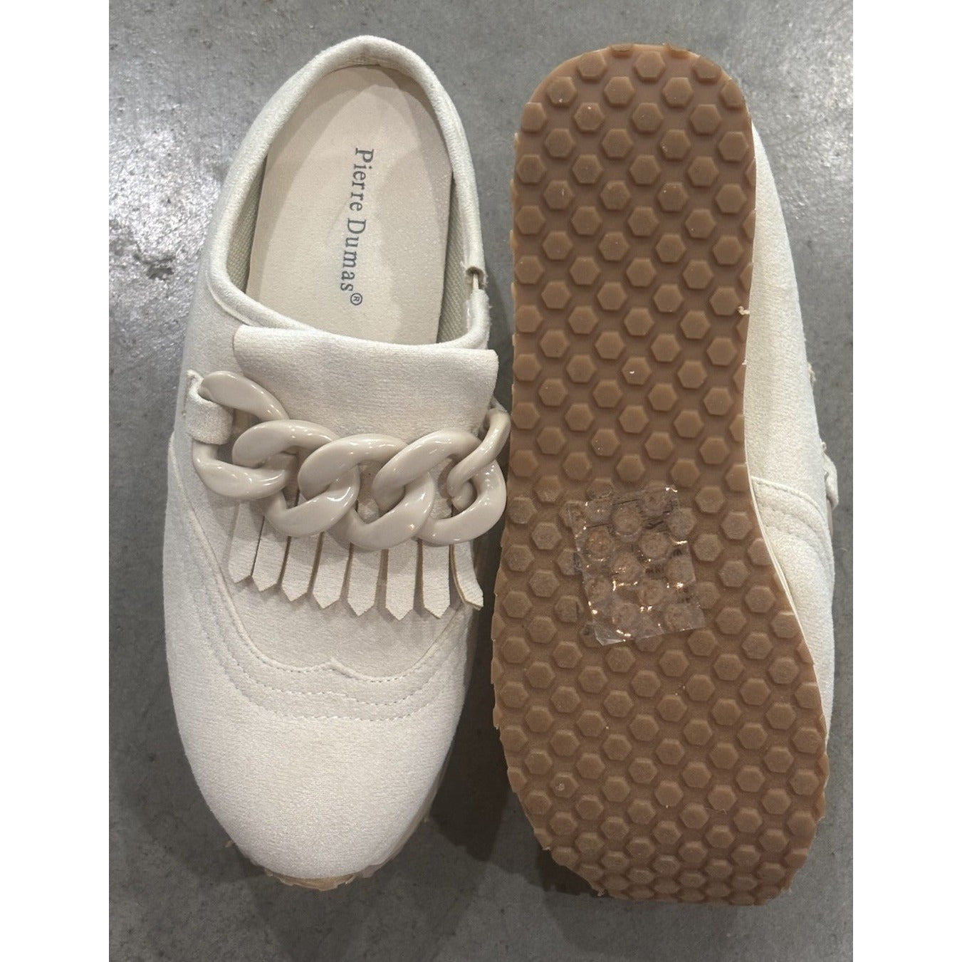 Pierre Dumas Ivory Paloma-1 Women's Elevated 2 inch Platform Sneakers, Size 6.5