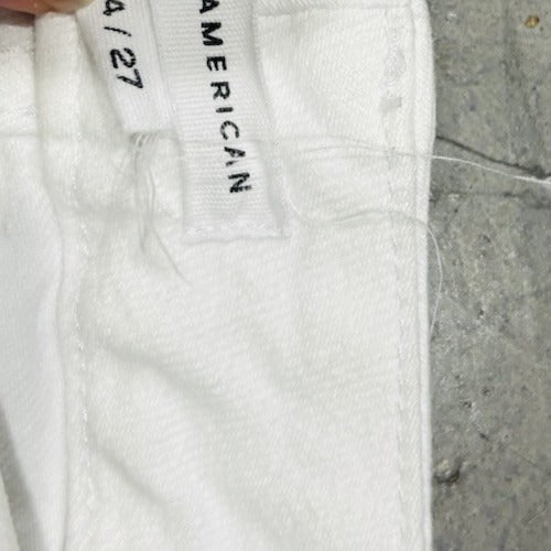 Good American GOOD LEGS CROPPED JEANS GAGLC403 WHITE001 Size 4/27 Inseam 27"