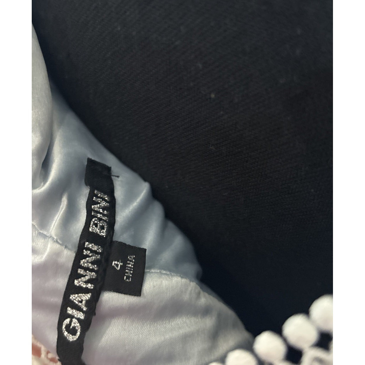 GIANNI BINI Womens Alice Lace Light Blue V Neck Eyelet Drop Waist Dress NWT Sz 4