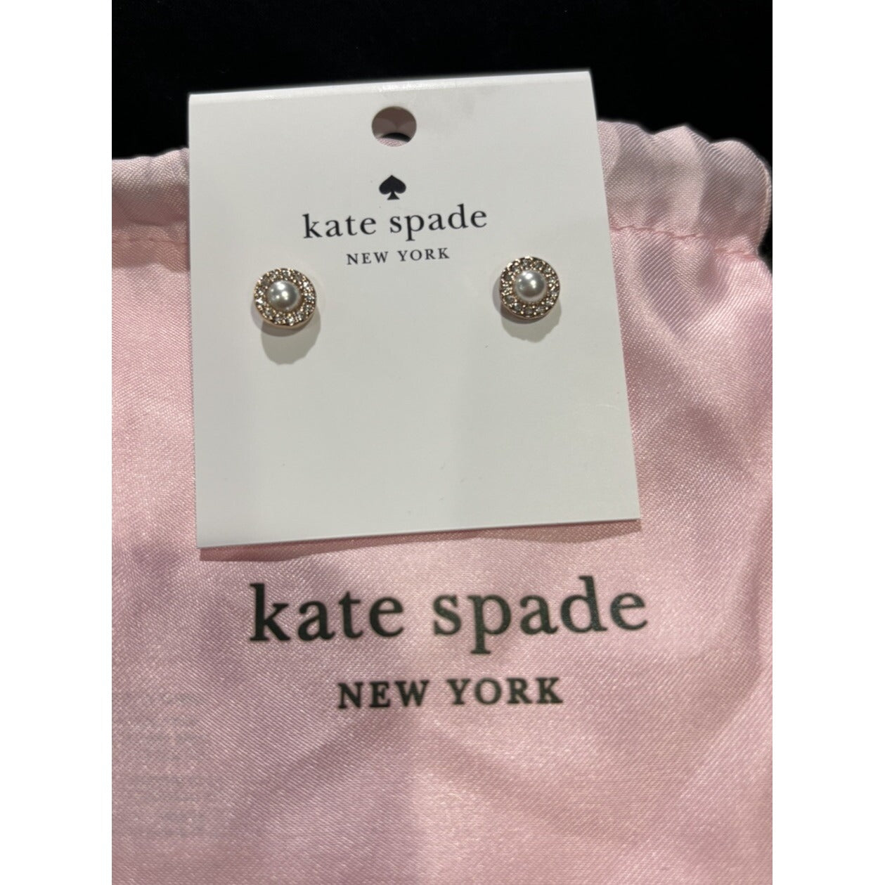 Kate Spade Round Small Rose Gold Tone You Are A Gem Earrings KE996