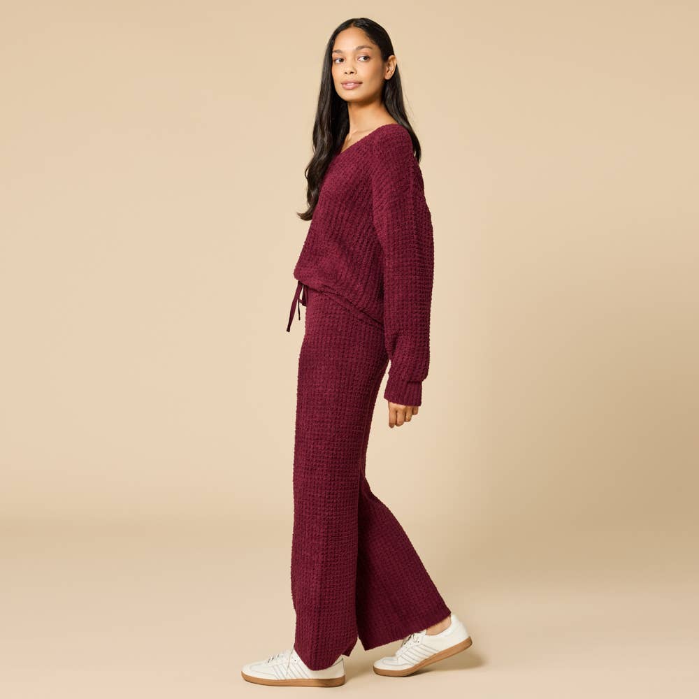 Softies Marshmallow Waffle V-Neck Lounge Set