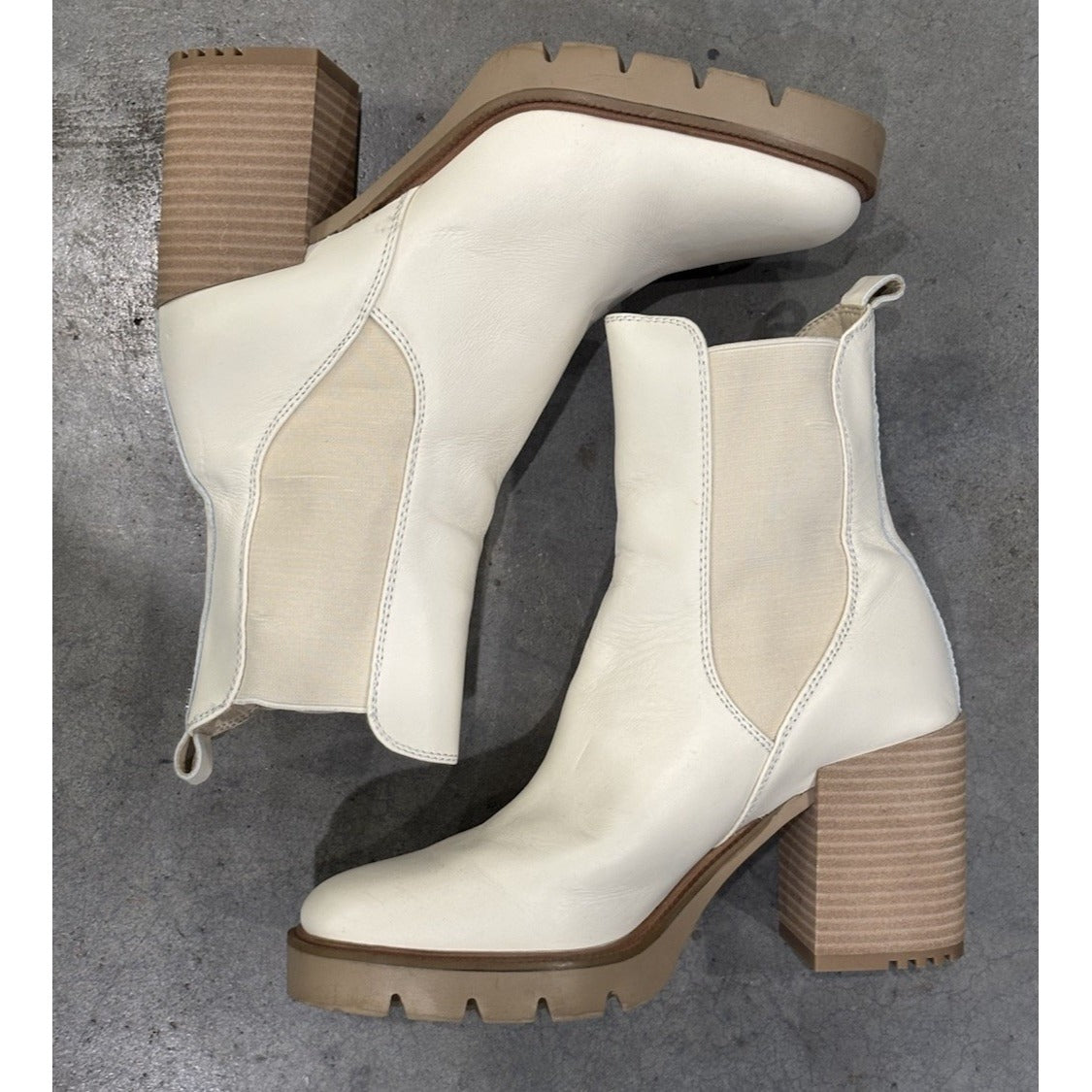 Sam Edelman Womens Rollins Western Boot STUNNING Sz 7.5 Ivory