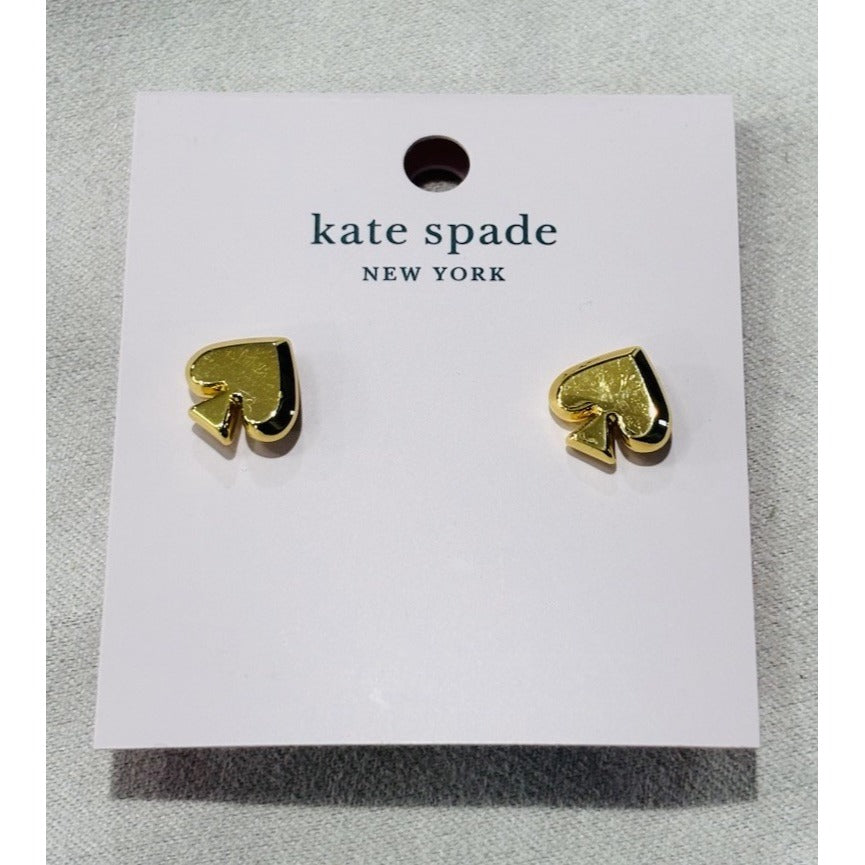 New Kate Spade Everyday Spade Metal Studs Gold O0RU3068