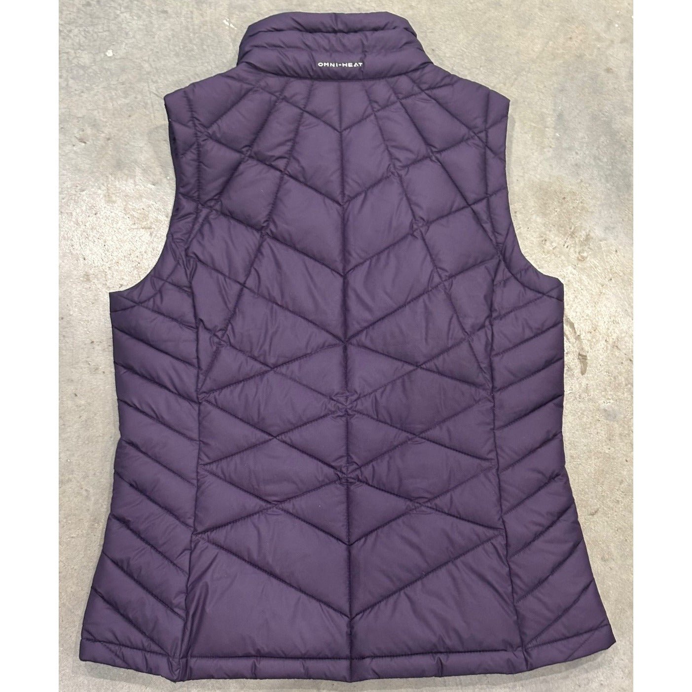 Columbia Puffer Vest Womens Large Purple Omni Heat